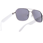 Avizar Lunettes Connectées Modèle Thalos avec Verres Solaires Polarisés Blanc / Gris