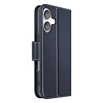 Avizar Étui Portefeuille pour iPhone 16 en Cuir Premium avec Fonction Stand Bleu nuit