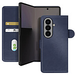 Avizar Étui Chesterfield Porte-Carte pour Z Fold 7 avec Rabat Magnétique Bleu