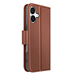 Avizar Étui Portefeuille pour iPhone 17 en Cuir Premium avec Fonction Stand Marron