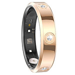 Avizar Bague Connectée Taille 10 Modèle Venus avec Strass et Étui de Charge Dorée