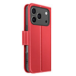 Avizar Étui Portefeuille pour iPhone 17 Pro en Cuir Premium avec Fonction Stand Rouge