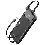 MAXEXCELL Batterie de Secours 10000mAh 2 Port USB-A / USB-C avec 2 Câble et Écran LED Noir