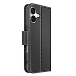 Avizar Étui Portefeuille pour iPhone 17 en Cuir Premium avec Fonction Stand Noir