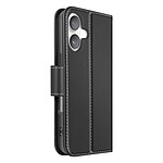 Avizar Étui Portefeuille pour iPhone 16 Plus en Cuir Premium avec Fonction Stand Noir