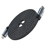 Jaym Câble de Charge 3A et Synchro USB-C vers Lightning PD 3.0 27W 1.5m Magnétique Gris