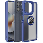 Avizar Coque pour Motorola Moto G56 avec Anneau Magnétique Rotatif Finition Givrée Bleu