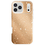 Avizar Coque pour iPhone 17 Pro Max Conception Bi-Matière et Finition Pailletée Dorée