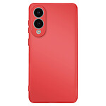 Avizar Coque pour Galaxy S25 Edge Soft-Touch en Silicone Semi-Rigide Rouge
