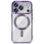 Avizar Coque pour iPhone 17 Pro Compatible MagSafe avec Contour Chromé Violet