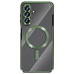 Avizar Coque pour Galaxy A17 Compatible MagSafe avec Contour Chromé Vert
