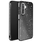 Avizar Coque pour Galaxy A17 Conception Bi-Matière et Finition Pailletée Noir