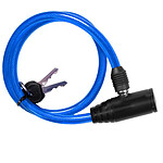 Avizar Câble Antivol à Tête Ronde Compacte avec Serrure à Clé pour Vélo et Trottinette Bleu