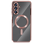 Avizar Coque pour Galaxy A17 Compatible MagSafe avec Contour Chromé Rose