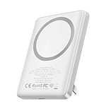 Jaym Powerbank 5000mAh MagSafe Induction 15W avec Port USB-C 20W et Fonction Stand Blanc Jaym Powerbank 5000mAh MagSafe Induction 15W avec Port USB-C 20W et Fonction Stand Blanc