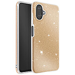 Avizar Coque pour Galaxy A07 Conception Bi-Matière et Finition Pailletée Dorée