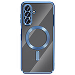 Avizar Coque pour Galaxy A17 Compatible MagSafe avec Contour Chromé Bleu
