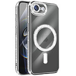 Avizar Coque pour iPhone 16e Compatible MagSafe avec Contour Strassé Argent
