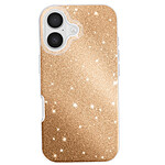 Avizar Coque pour iPhone 17 Conception Bi-Matière et Finition Pailletée Dorée