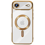 Avizar Coque pour iPhone Air Compatible MagSafe avec Contour Chromé Dorée