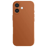 Avizar Coque pour iPhone 17 en Silicone Souple avec Renfort Bloc Caméra Marron