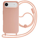 Avizar Coque pour iPhone Air en Silicone Soft Touch avec Cordon Tour de Cou Ajustable Rose champagne Avizar Coque pour iPhone Air en Silicone Soft Touch avec Cordon Tour de Cou Ajustable Rose champagne