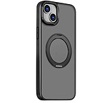 Jaym Coque MagSafe pour iPhone 16 Plus avec Anneau Rotatif Support Noir