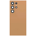 Clappio Cache Batterie de Remplacement pour Galaxy S24 Ultra avec Adhésif Intégré Orange