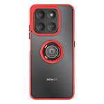 Avizar Coque pour Honor 400 Smart avec Anneau Magnétique Rotatif et Finition Givrée Rouge