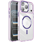 Avizar Coque pour iPhone 17 Pro Collection Cristal Color Compatible MagSafe Violet