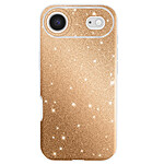 Avizar Coque pour iPhone Air Conception Bi-Matière et Finition Pailletée Dorée