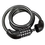 Avizar Antivol Câble Spirale à Combinaison 5 chiffres 120cm avec Tête en Fer Noir