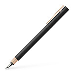 FABER-CASTELL Stylo-plume NEO Slim métal, noir/rose, F