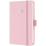 SIGEL Agenda de poche Jolie Feel 2026, textile, A6, rose