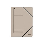 LEITZ Chemise à élastique, format A4, carton robuste Gris