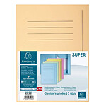 EXACOMPTA Paquet 50 chemises imprimées 3 rabats SUPER 210g 24x32cm Bulle