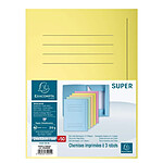 EXACOMPTA Paquet 50 chemises imprimées 3 rabats SUPER 210g 24x32cm Jaune EXACOMPTA Paquet 50 chemises imprimées 3 rabats SUPER 210g 24x32cm Jaune
