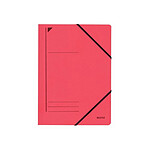 LEITZ Chemise à élastique, format A4, carton robuste Rouge