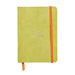 CLAIREFONTAINE RHODIARAMA Carnet souple ANIS 10,5x14,8cm ligné 144p papier 90g fermeture élastique