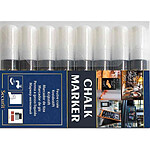 SECURIT Etui de 8 Marqueurs Craie Liquide ORIGINAL LARGE Biseautée 7 - 15 mm Blanc