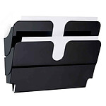 DURABLE Kit présentoir mural 'FLEXIPLUS 2' A4 à l'italienne Cap 23mm Noir