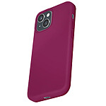 Moxie Coque pour iPhone 15 Plus Premium Collection Color Skin en TPU Antichoc Bordeaux