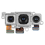 Clappio Triple Caméra Arrière pour Galaxy S22 / S22 Plus Module Photo Complet Noir / Argent