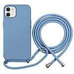 Moxie Coque pour iPhone 12 / 12 Pro en TPU Premium Color Lace avec Cordon Tour de Cou Bleu
