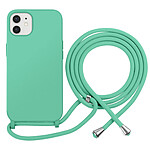 Moxie Coque pour iPhone 12 / 12 Pro en TPU Premium Color Lace avec Cordon Tour de Cou Turquoise