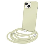 Moxie Coque pour iPhone 14 en TPU Premium Color Lace avec Cordon Tour de Cou Vert pâle
