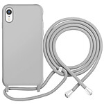 Moxie Coque pour iPhone XR en TPU Premium Color Lace avec Cordon Tour de Cou Gris Moxie Coque pour iPhone XR en TPU Premium Color Lace avec Cordon Tour de Cou Gris