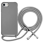 Moxie Coque pour iPhone 7 / 8 en TPU Premium Color Lace avec Cordon Tour de Cou Gris Moxie Coque pour iPhone 7 / 8 en TPU Premium Color Lace avec Cordon Tour de Cou Gris