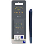 PARKER Cartouche d'encre longue QUINK, en blister, bleu