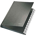 LEITZ Trieur, A4, A-Z, 24 compartiments, carton rigide, noir